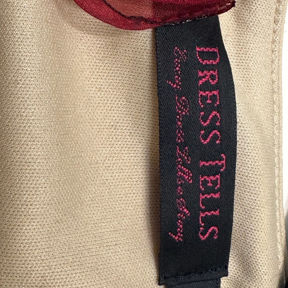 Elegant Tan Ruffle Dress - Picture 3 of 5